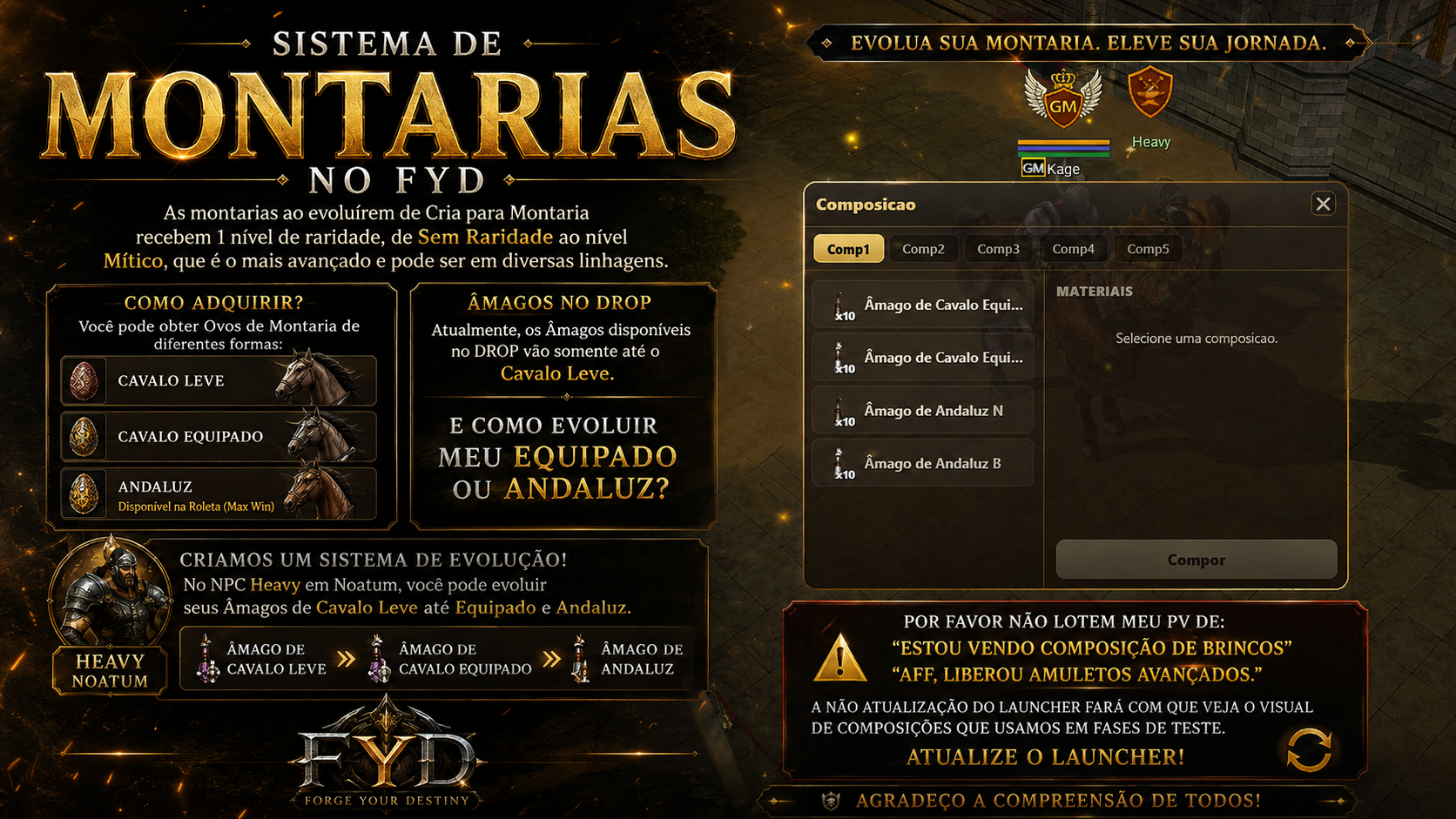 🐎🔥 Sistema de Montarias do FYD.