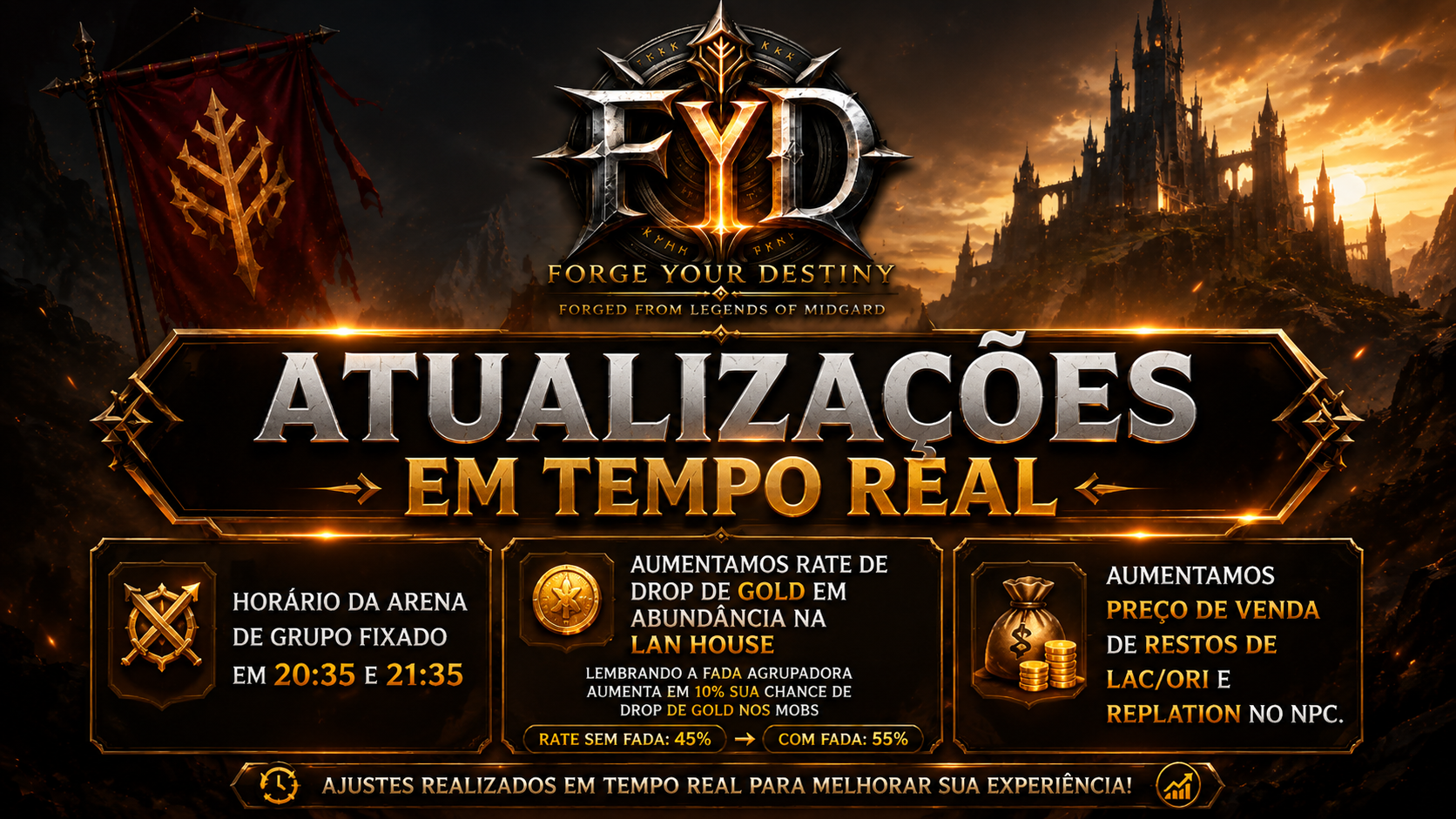 ⚔️ ATUALIZAÇÃO EM TEMPO REAL! 25/08